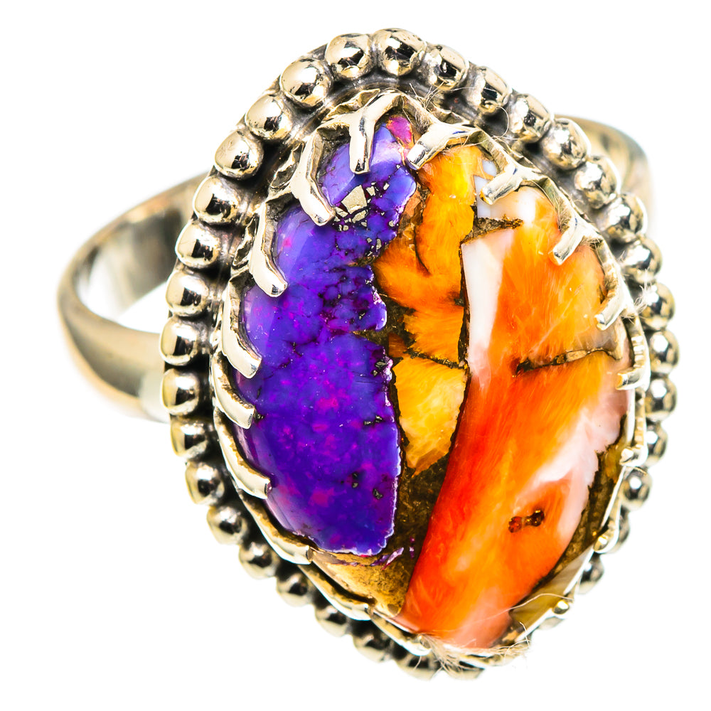 Spiny Oyster Turquoise Rings handcrafted by Ana Silver Co - RING97779