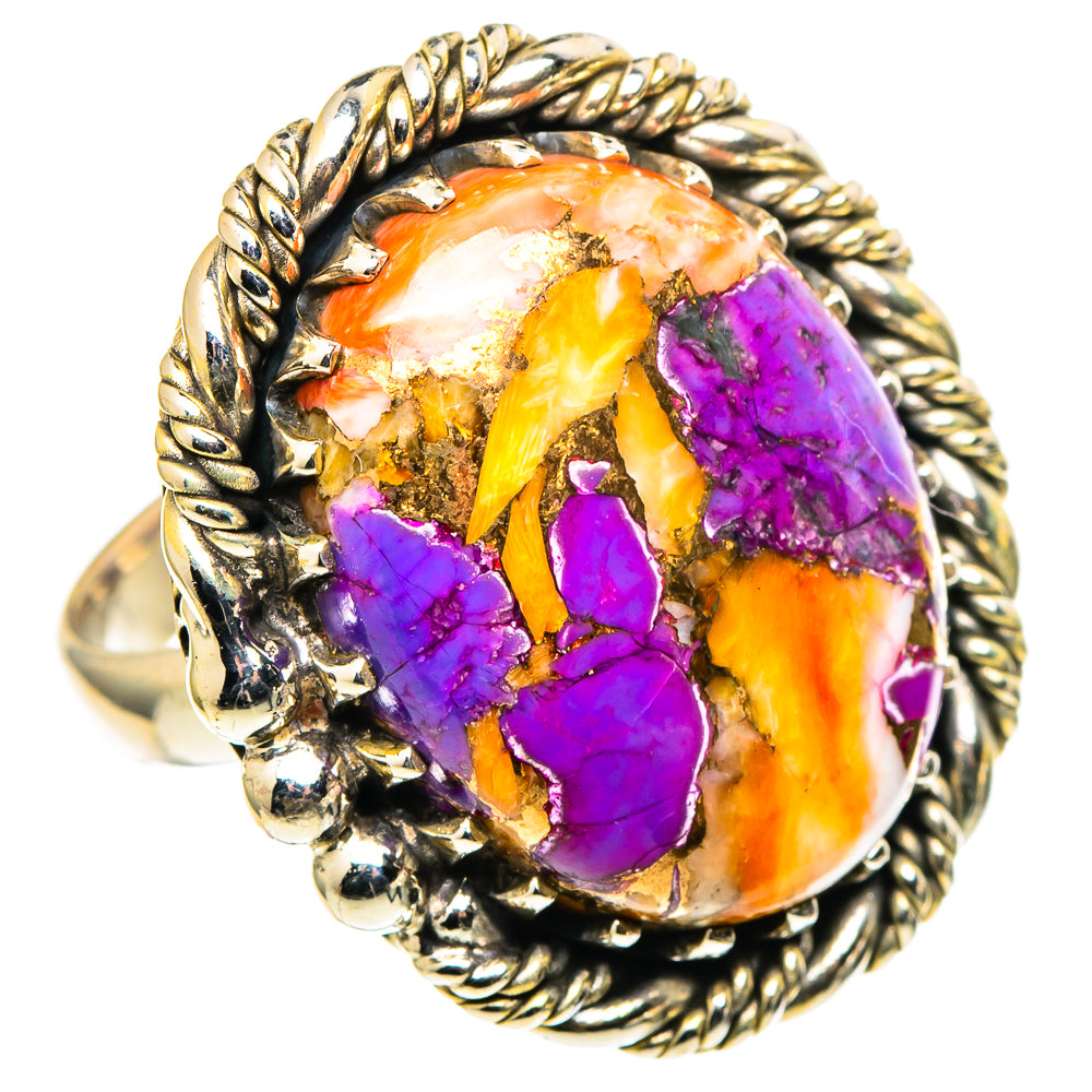 Spiny Oyster Turquoise Rings handcrafted by Ana Silver Co - RING97888