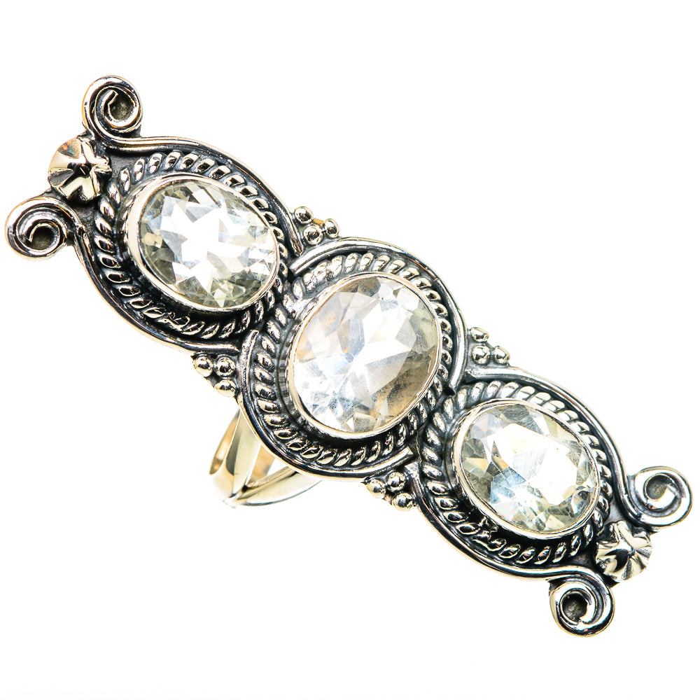 Green Amethyst Rings handcrafted by Ana Silver Co - RING97907 - Photo 2