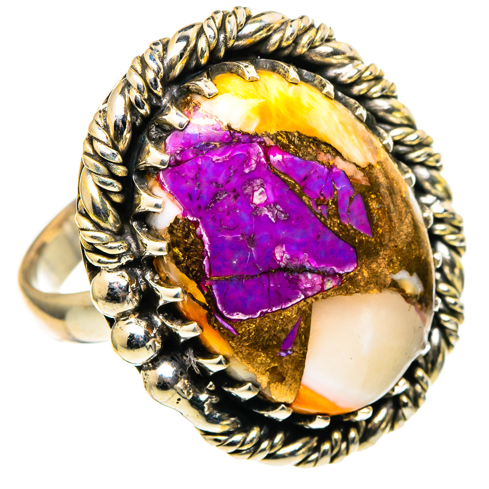 Spiny Oyster Turquoise Rings handcrafted by Ana Silver Co - RING97922