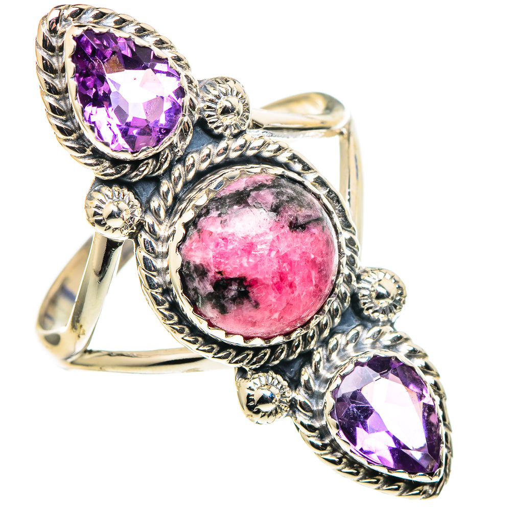 Rhodonite Rings handcrafted by Ana Silver Co - RING97926
