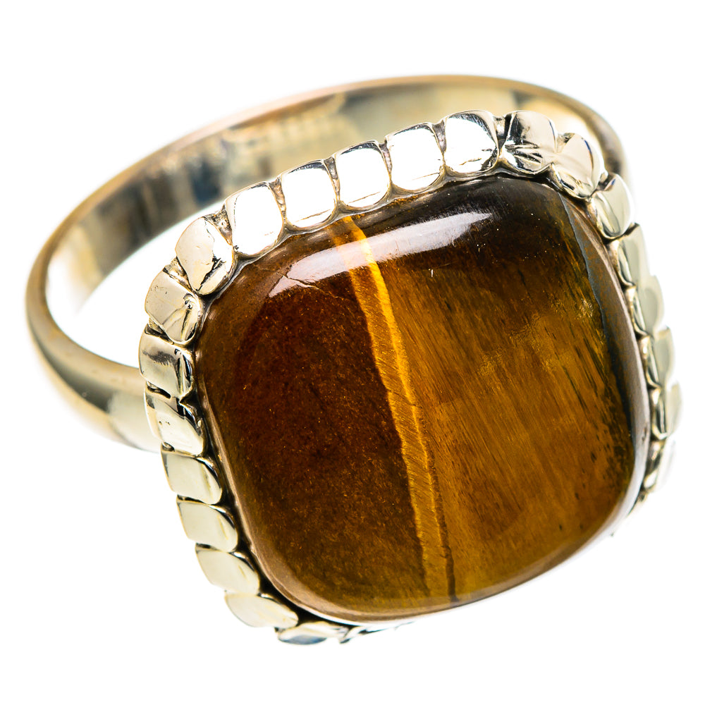 Tiger Eye Rings handcrafted by Ana Silver Co - RING98085 - Photo 2