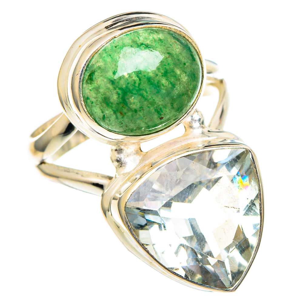 Green Amethyst Rings handcrafted by Ana Silver Co - RING98153