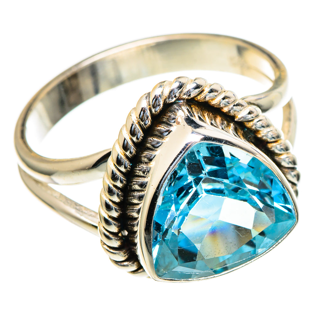 Blue Topaz Rings handcrafted by Ana Silver Co - RING98236