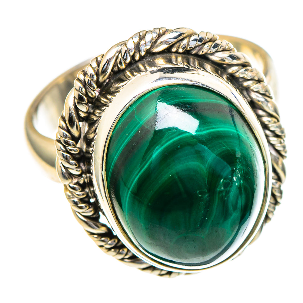 Malachite Rings handcrafted by Ana Silver Co - RING98237