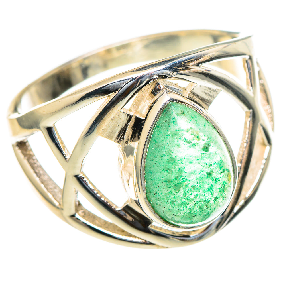 Green Aventurine Rings handcrafted by Ana Silver Co - RING98239