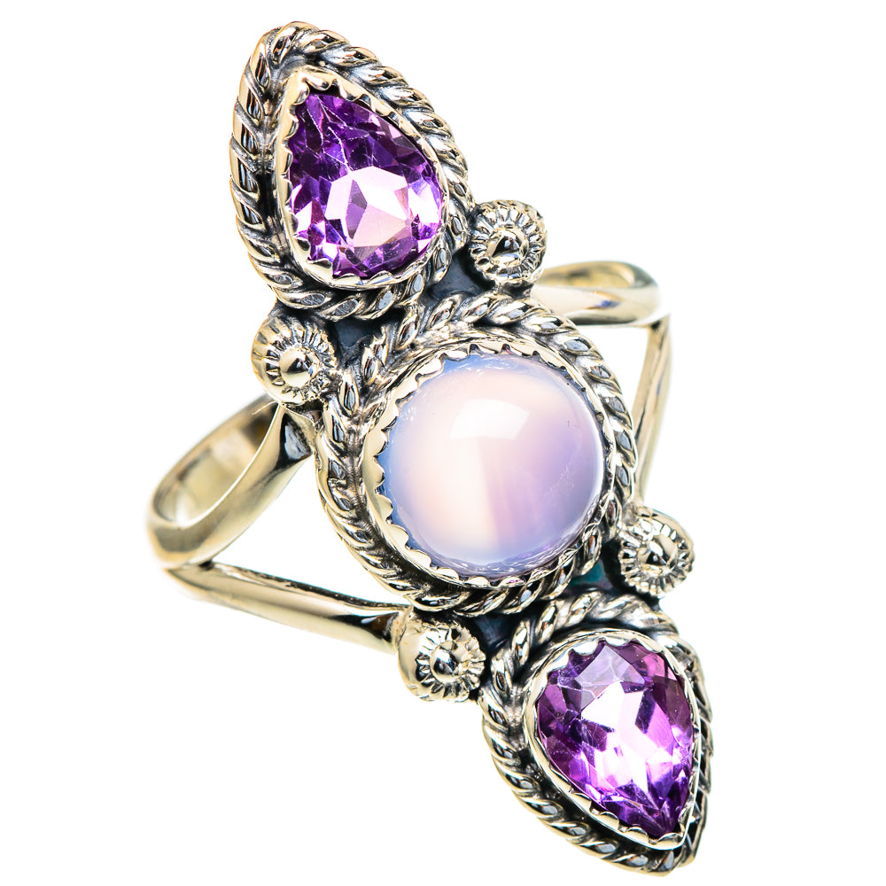 Aqua Chalcedony Rings handcrafted by Ana Silver Co - RING98276