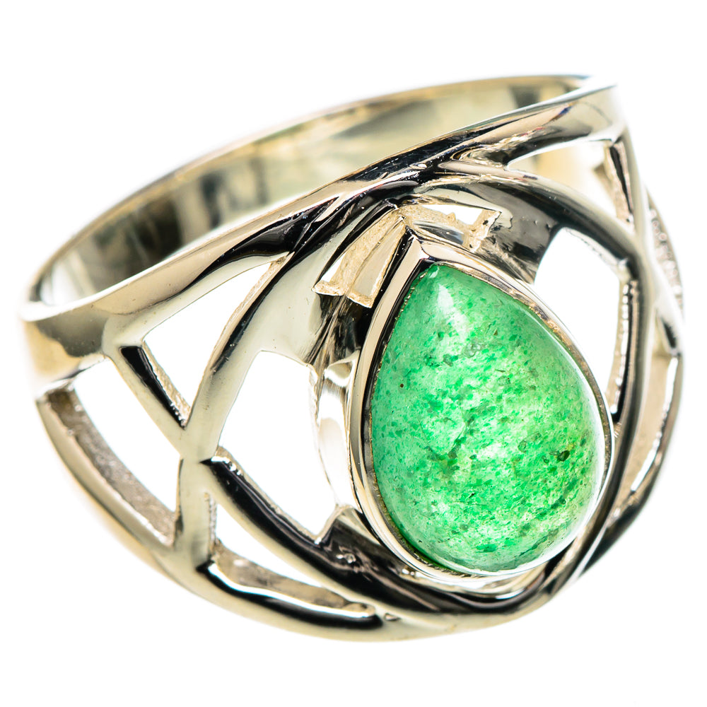Green Aventurine Rings handcrafted by Ana Silver Co - RING98306