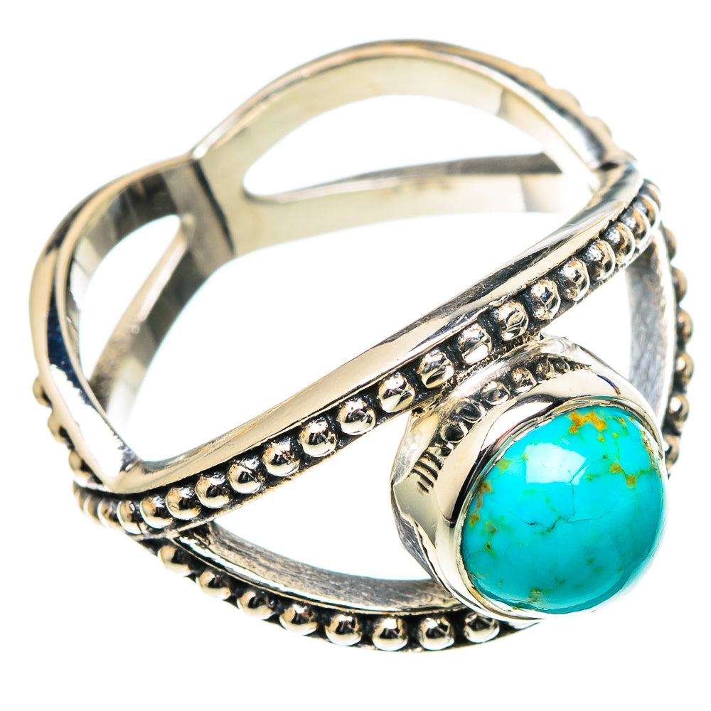 Tibetan Turquoise Rings handcrafted by Ana Silver Co - RING98343