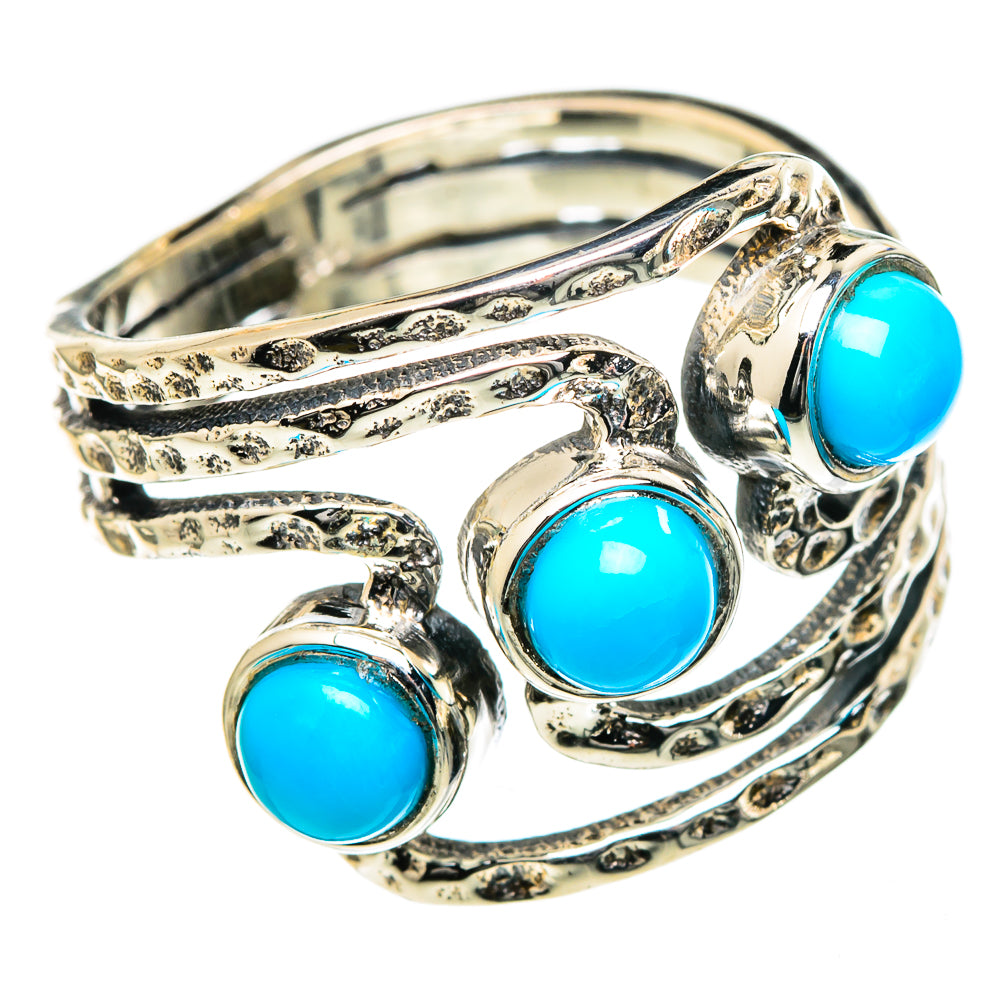 Sleeping Beauty Turquoise Rings handcrafted by Ana Silver Co - RING98417