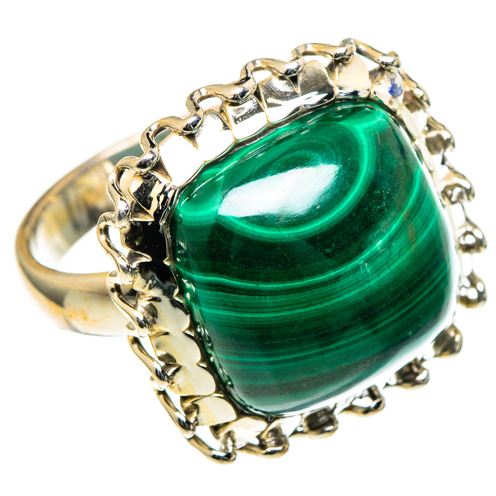 Malachite Rings handcrafted by Ana Silver Co - RING98458