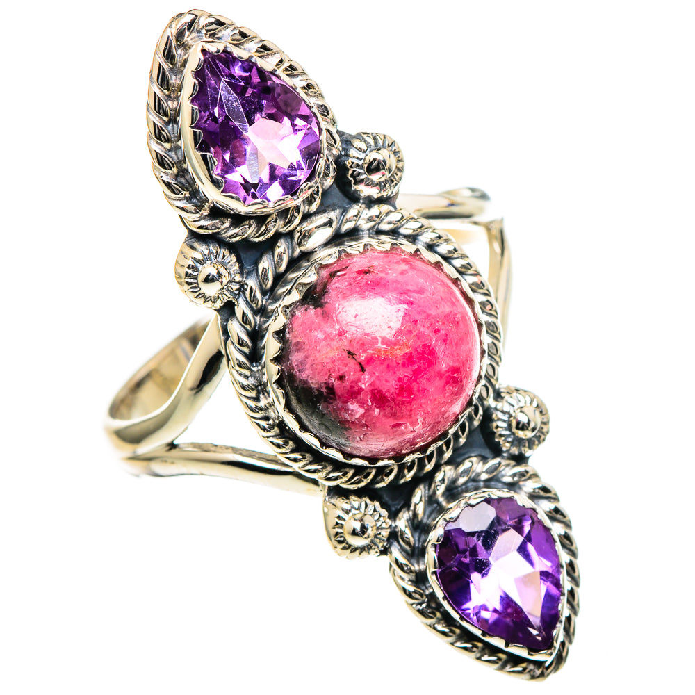 Rhodonite Rings handcrafted by Ana Silver Co - RING98519