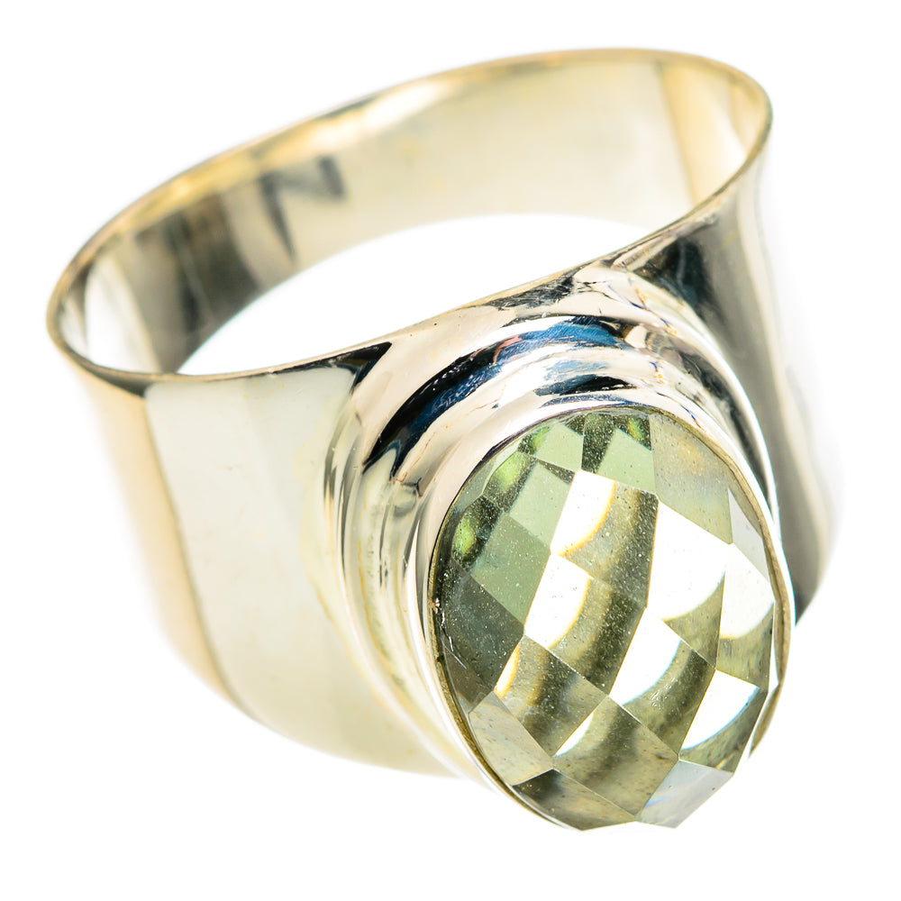 Green Amethyst Rings handcrafted by Ana Silver Co - RING98731