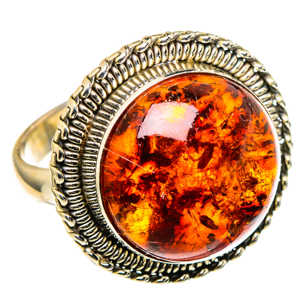 Baltic Amber Rings handcrafted by Ana Silver Co - RING98873