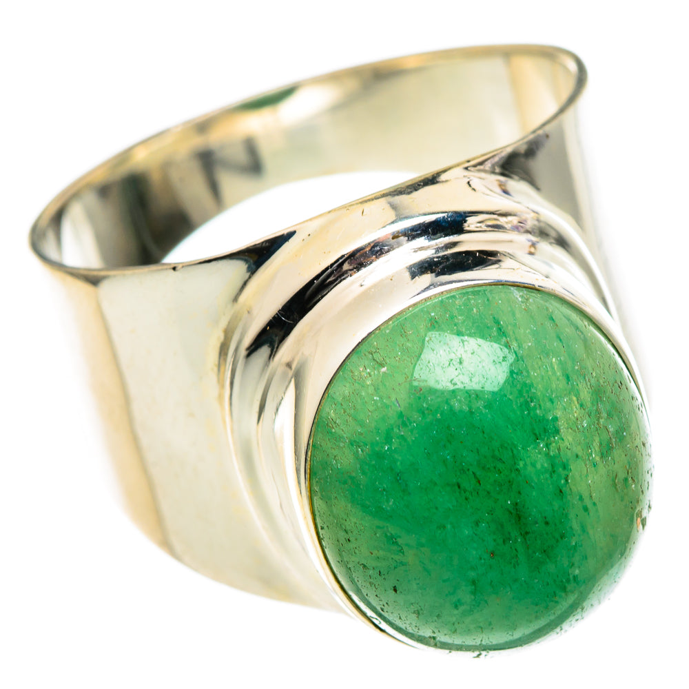 Green Aventurine Rings handcrafted by Ana Silver Co - RING99101 - Photo 2