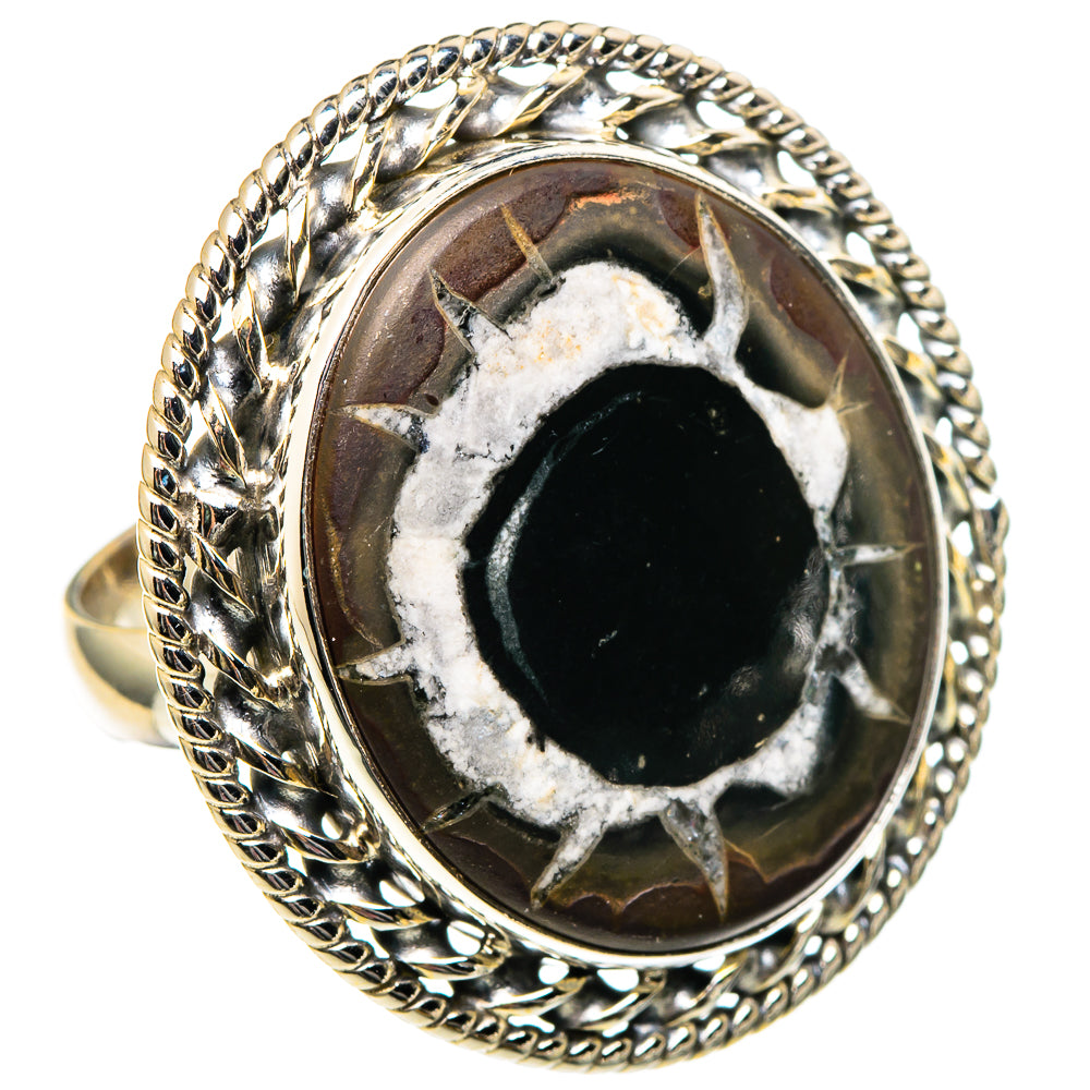 Septarian Geode Rings handcrafted by Ana Silver Co - RING99131