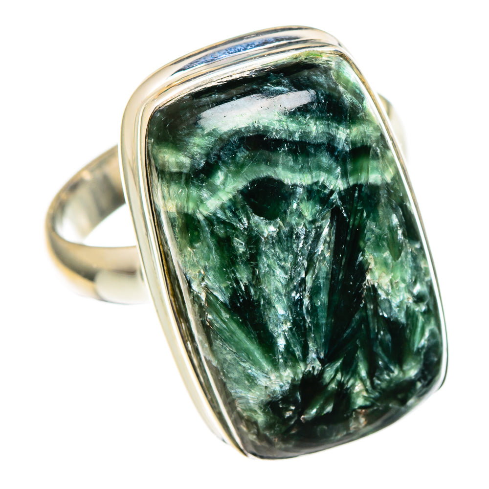 Seraphinite Rings handcrafted by Ana Silver Co - RING99208 - Photo 2