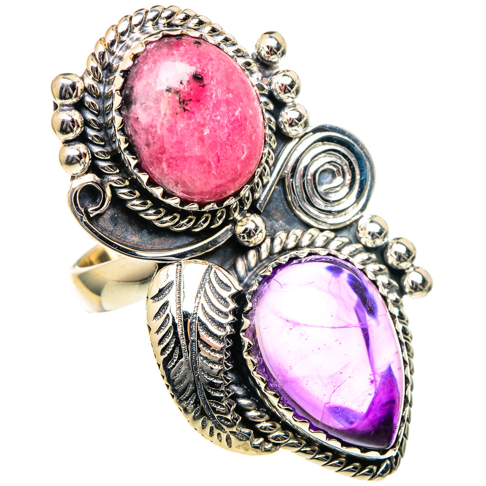 Rhodonite Rings handcrafted by Ana Silver Co - RING99224
