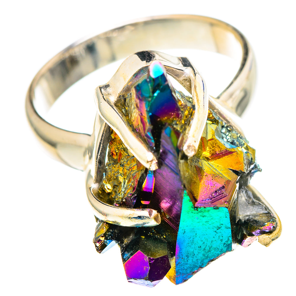 Titanium Sunshine Druzy Rings handcrafted by Ana Silver Co - RING99274