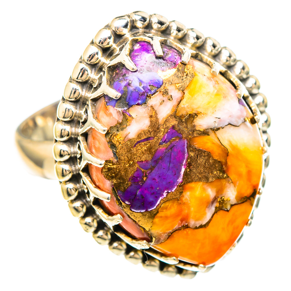 Spiny Oyster Turquoise Rings handcrafted by Ana Silver Co - RING99354