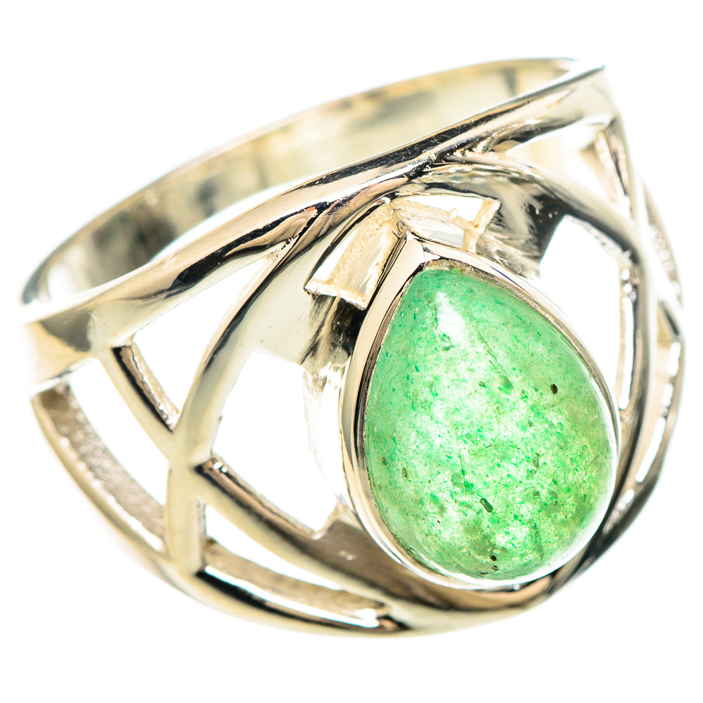 Green Aventurine Rings handcrafted by Ana Silver Co - RING99367