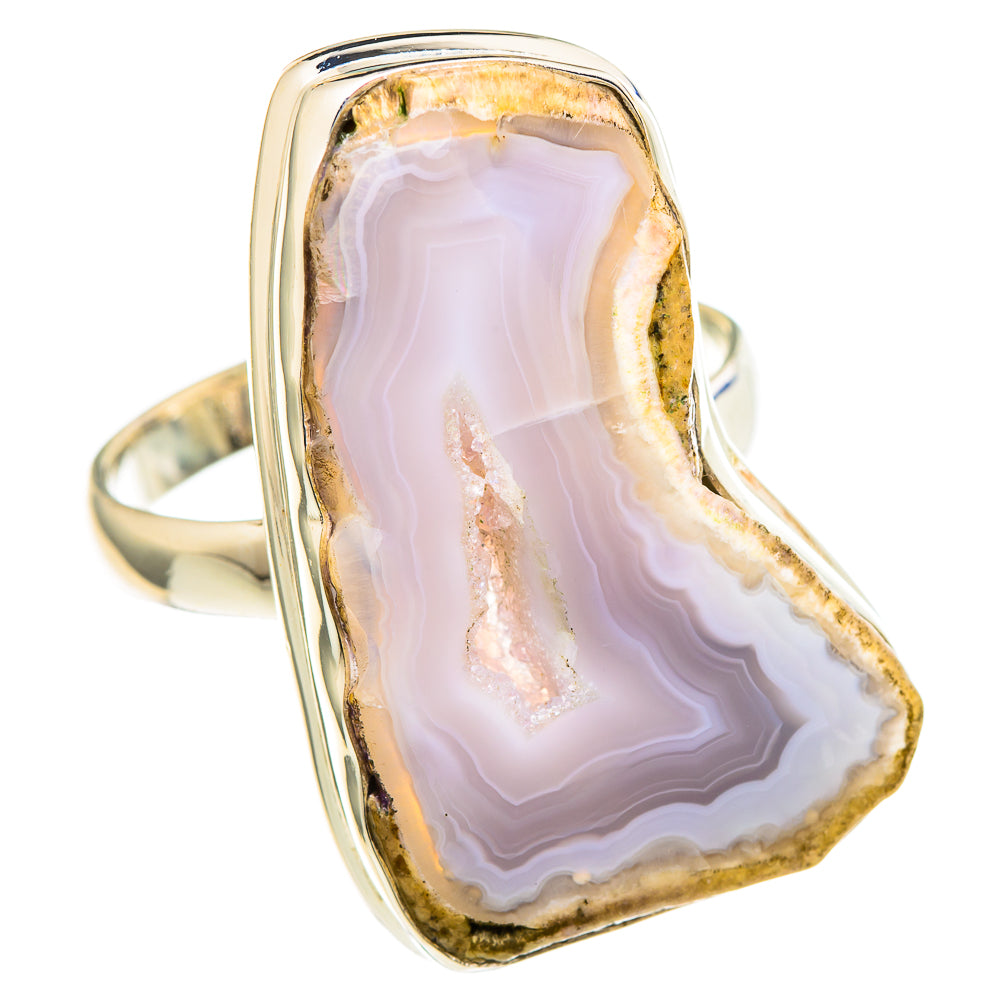 White Geode Slice Rings handcrafted by Ana Silver Co - RING99457 - Photo 2