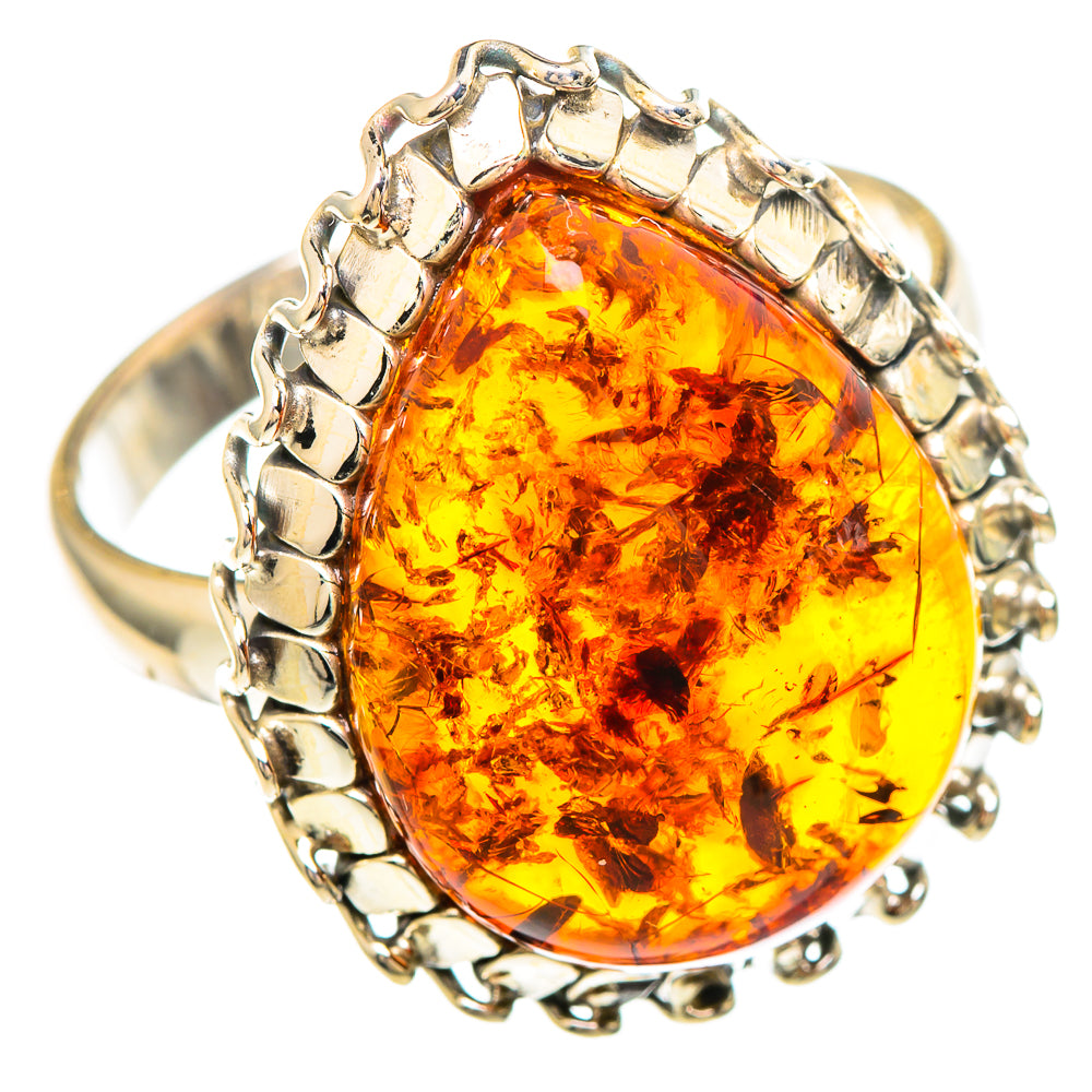 Baltic Amber Rings handcrafted by Ana Silver Co - RING99496 - Photo 2