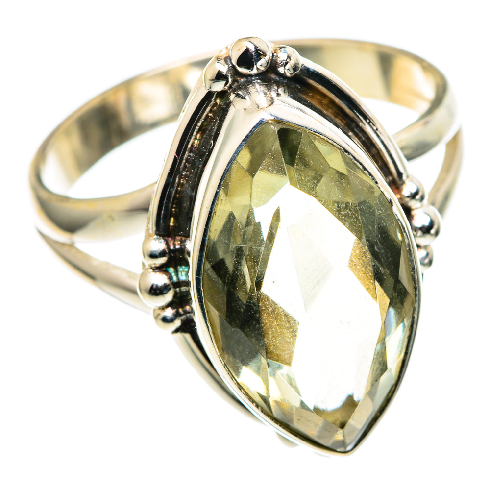 Green Amethyst Rings handcrafted by Ana Silver Co - RING99601