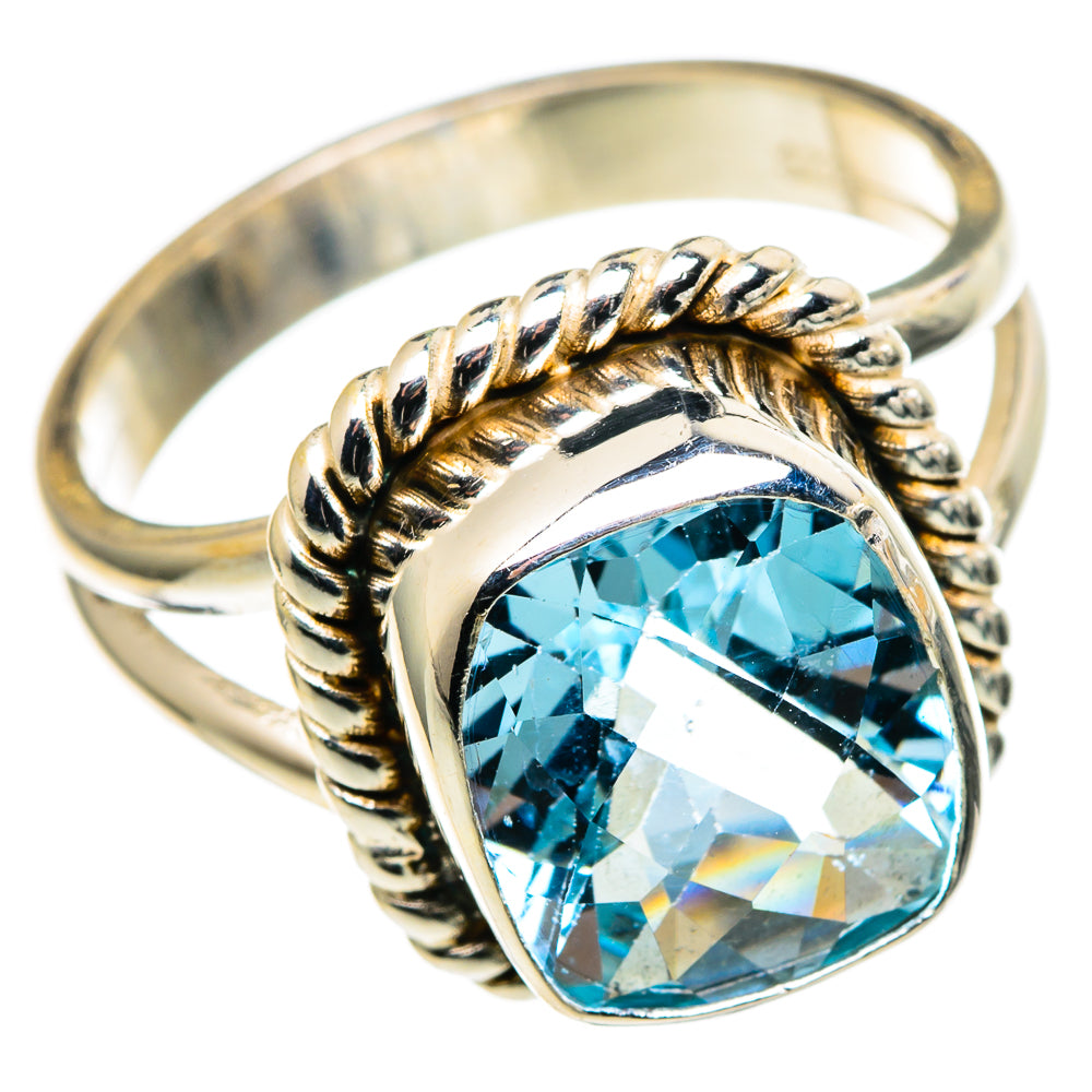 Blue Topaz Rings handcrafted by Ana Silver Co - RING99716