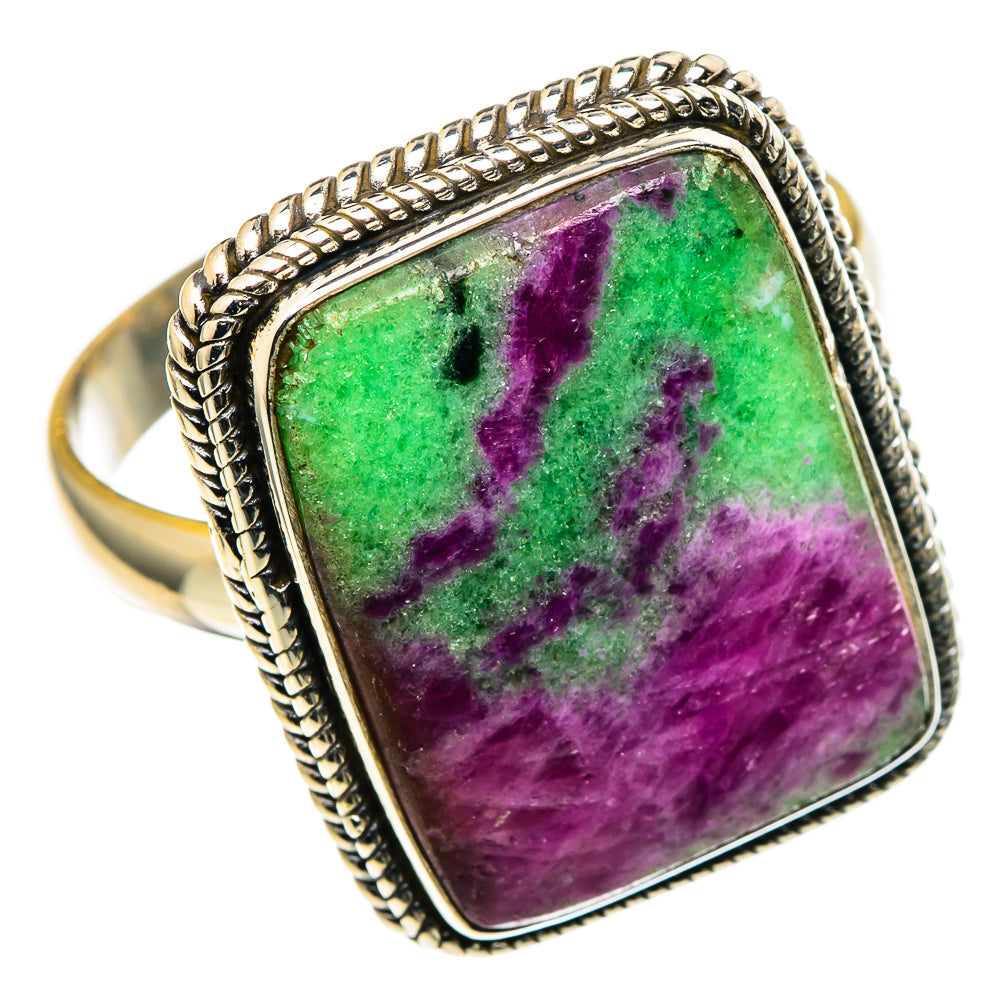 Ruby Zoisite Rings handcrafted by Ana Silver Co - RING99842