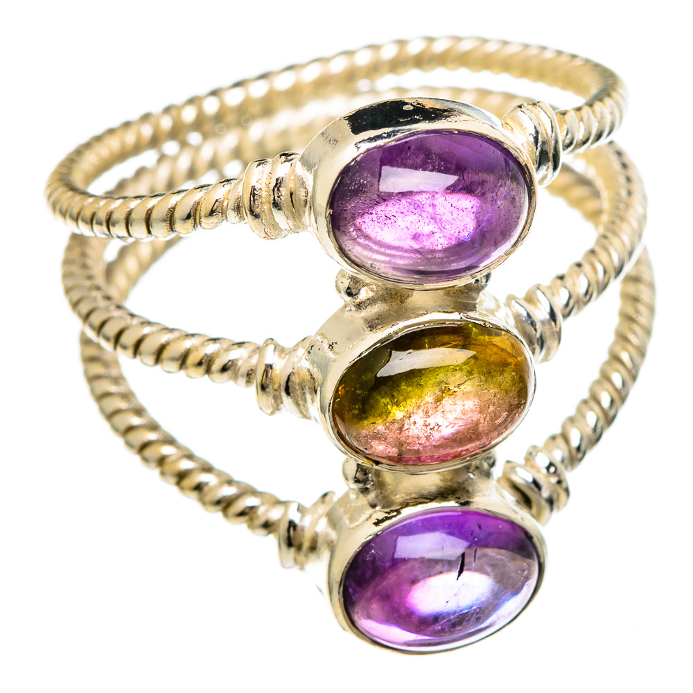 Watermelon Tourmaline Rings handcrafted by Ana Silver Co - RING99936