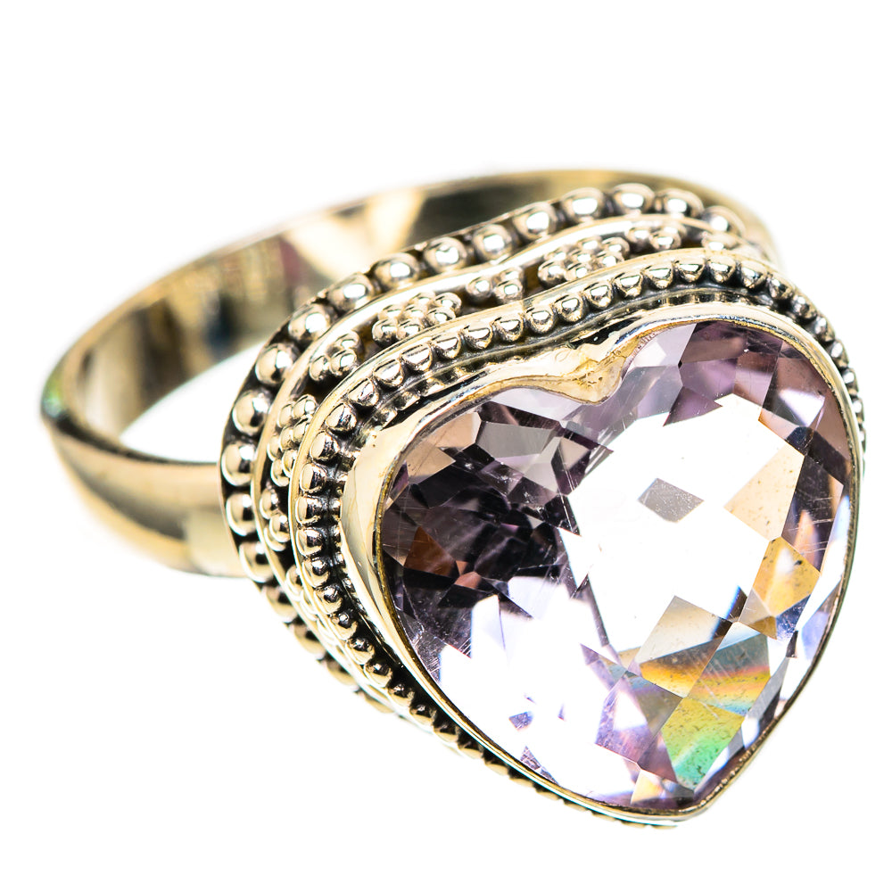 Faceted Pink Amethyst 925 Sterling Silver Ring Size 8 (925 Sterling Silver) RING137706