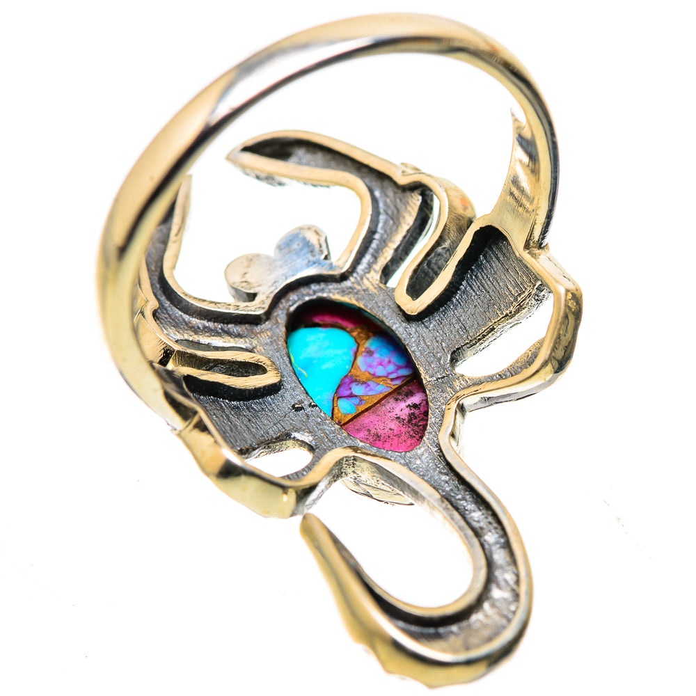 Kingman Pink Dahlia Turquoise Ring Size 9 (925 Sterling Silver) RING134922