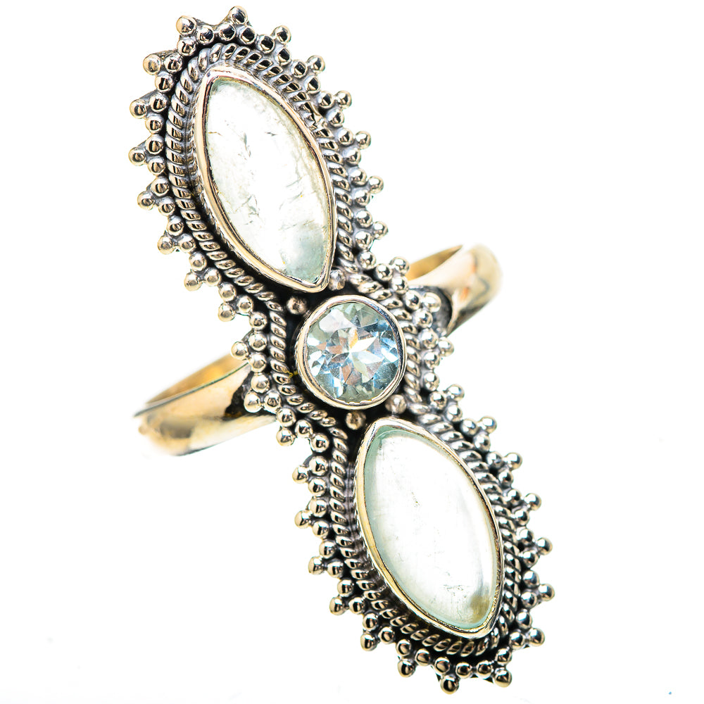 Large Aquamarine, Blue Topaz Ring Size 9.75 (925 Sterling Silver) RING136550