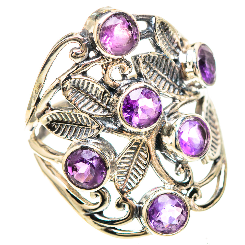 Faceted Amethyst 925 Sterling Silver Ring Size 6.25 (925 Sterling Silver) RING137251