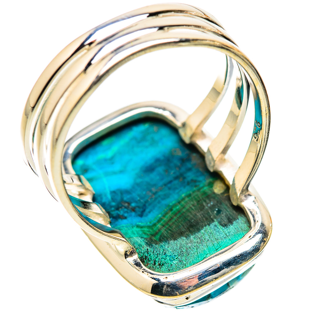 Ana Silver Co Large Malachite In Chrysocolla Ring Size 10.75 (925 Sterling Silver)