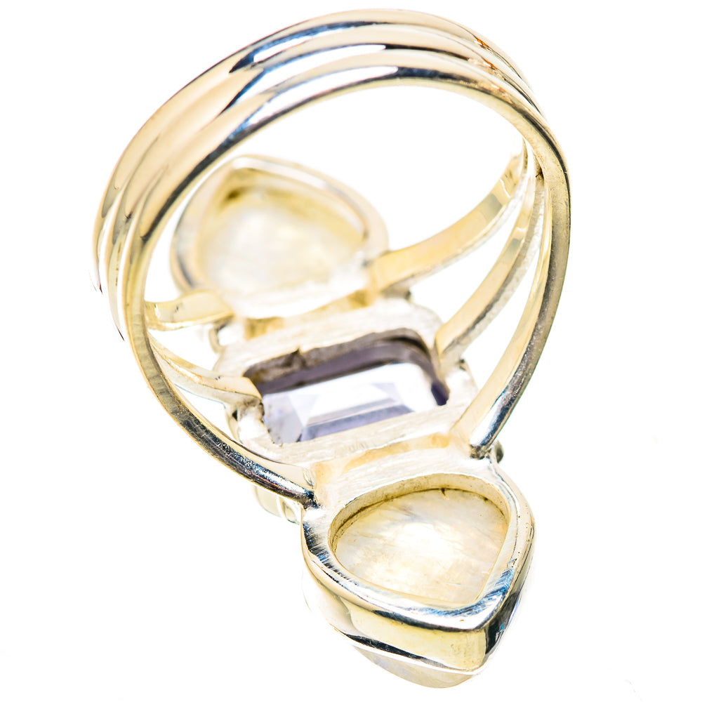 Ana Silver Co Faceted Tanzanite, Rainbow Moonstone Ring Size 6.75 (925 Sterling Silver)