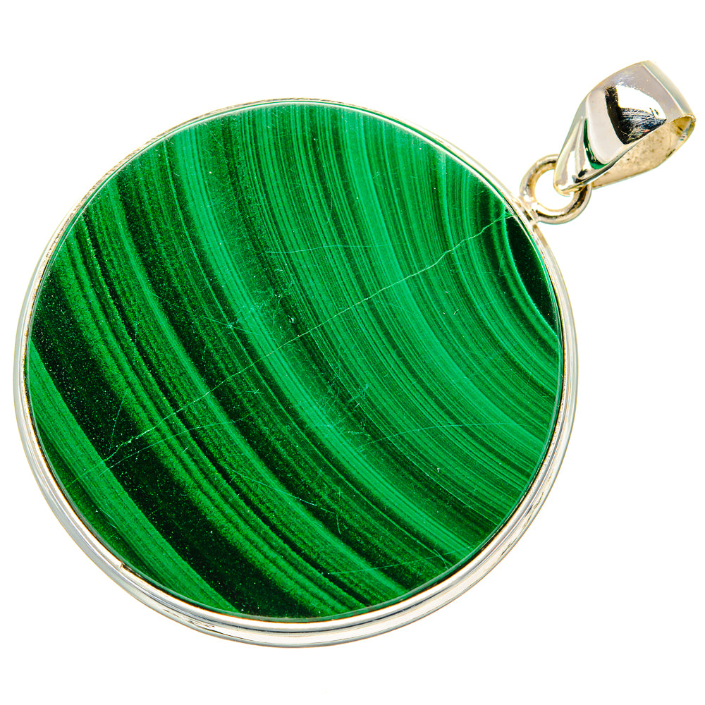 Malachite Pendant 2" (925 Sterling Silver) PD36942