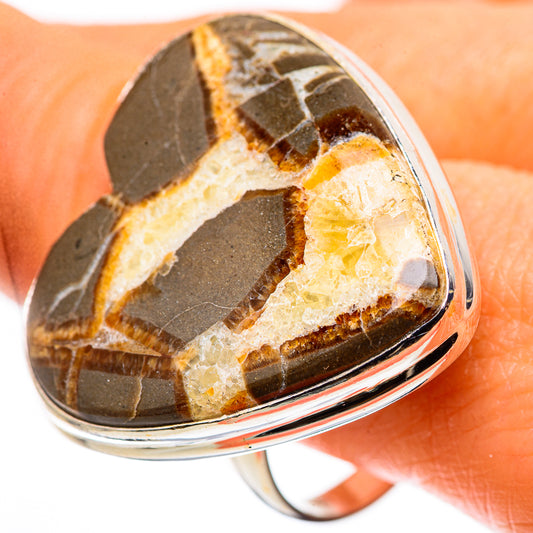 Huge Septarian Nodule Ring Size 11.75 (925 Sterling Silver) RING136180