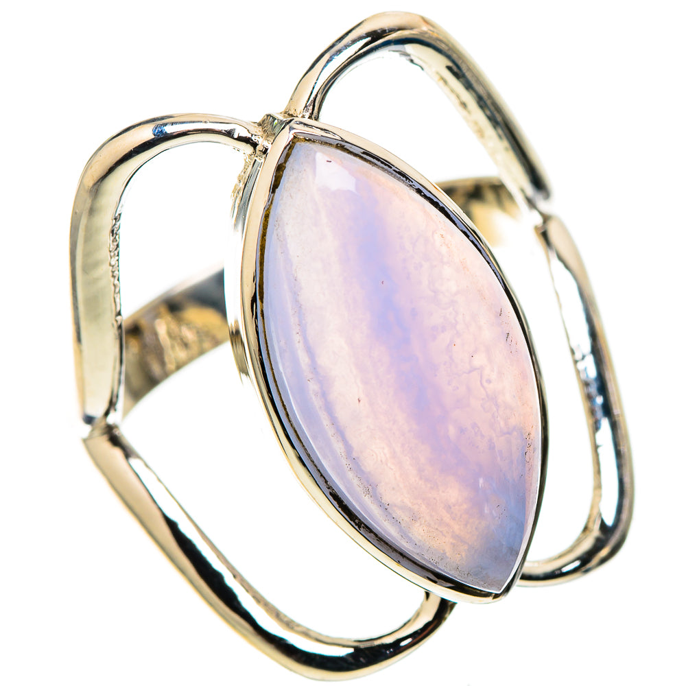 Blue Lace Agate 925 Sterling Silver Ring Size 7.25 (925 Sterling Silver) RING137632