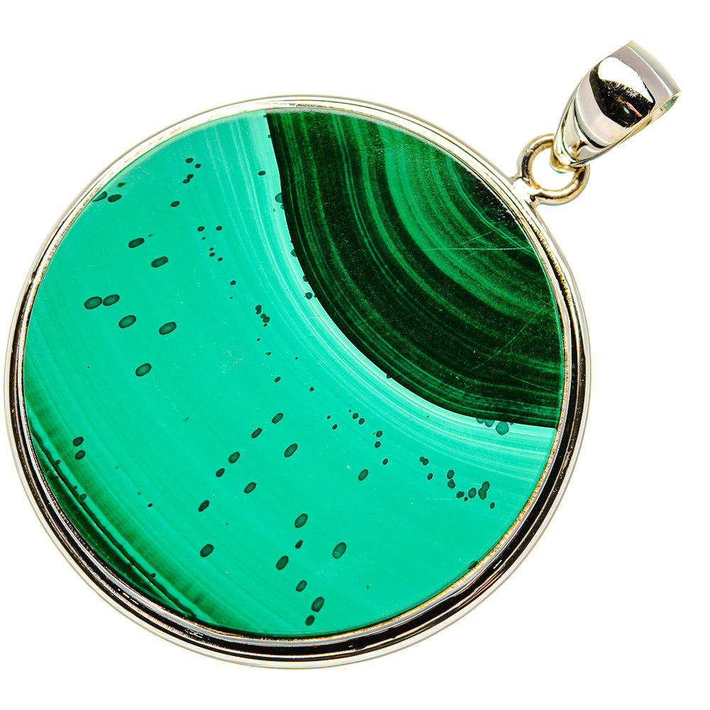 Malachite Pendant 2" (925 Sterling Silver) PD37185