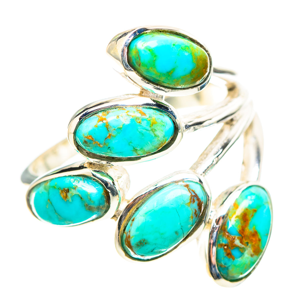 Blue Copper Composite Turquoise Ring Size 7.25 (925 Sterling Silver) RING136665