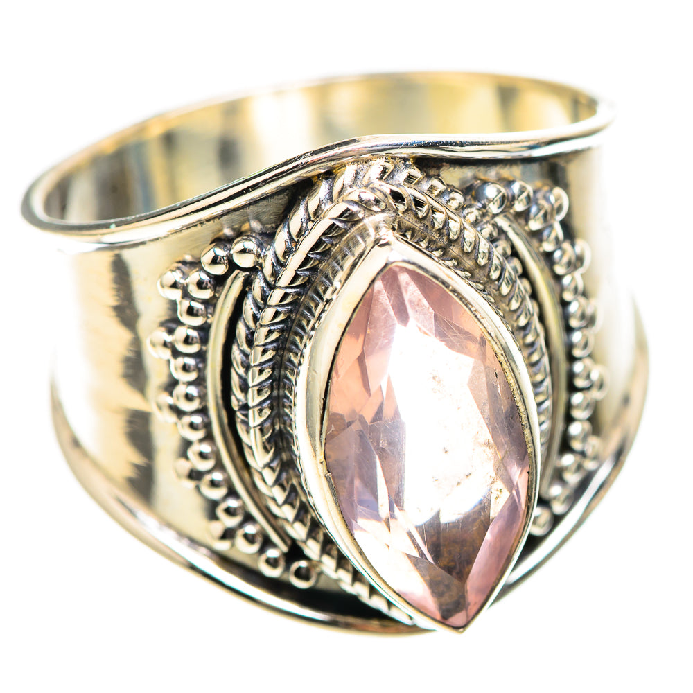 Rose Quartz 925 Sterling Silver Ring Size 9.25 Ana Co R136287
