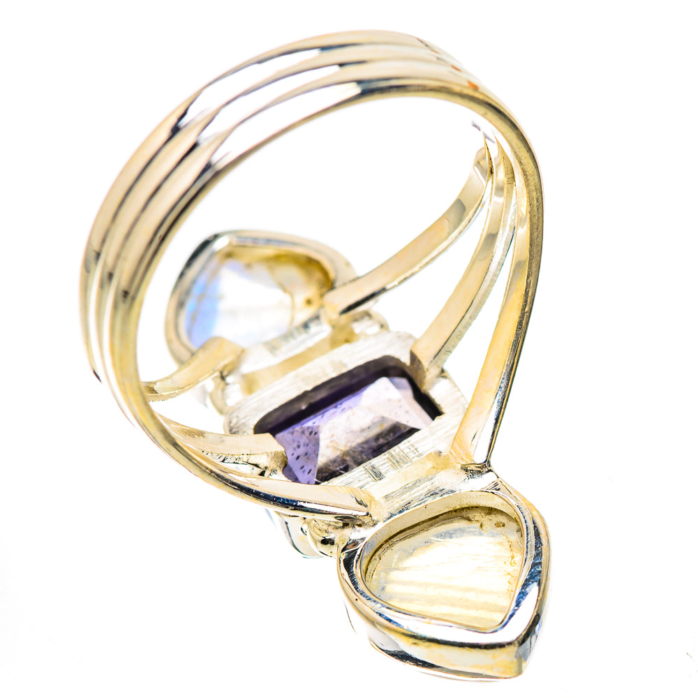 Ana Silver Co Faceted Tanzanite, Rainbow Moonstone Ring Size 8.75 (925 Sterling Silver)