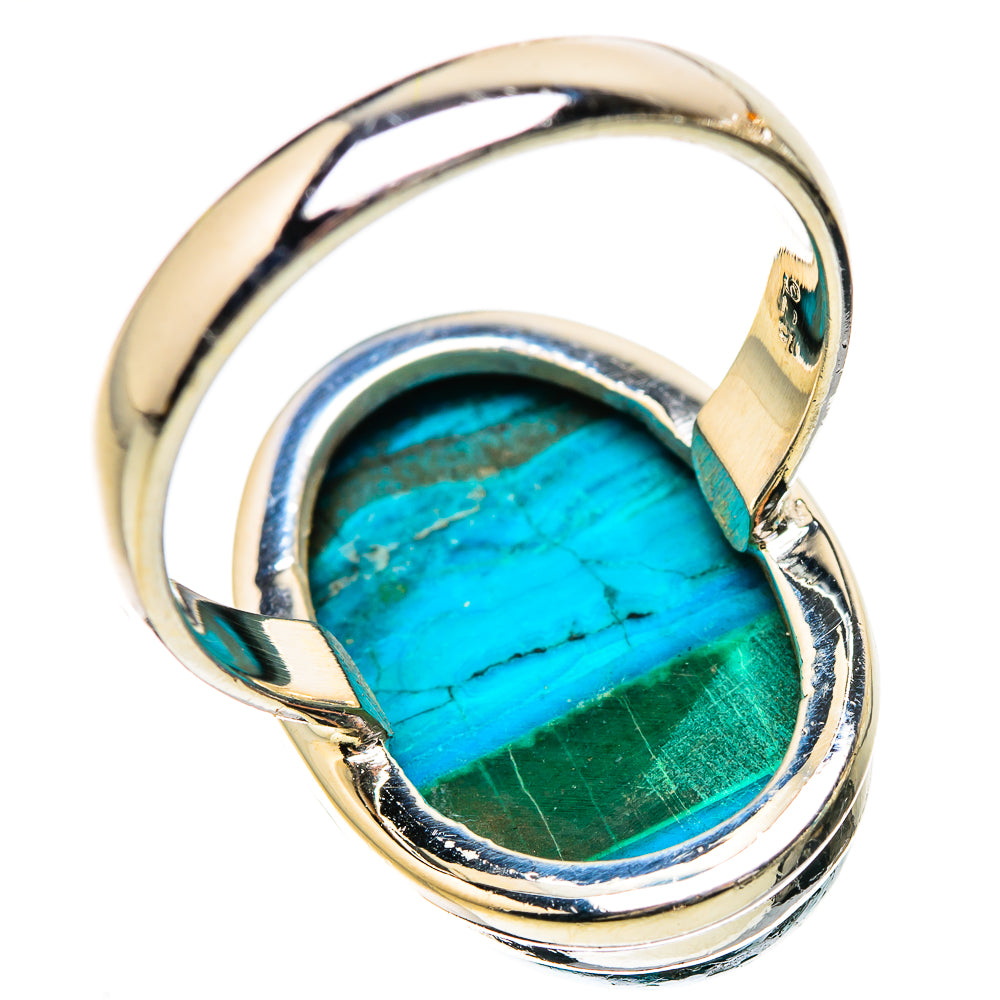 Malachite In Chrysocolla 925 Sterling Silver Ring Size 9 Ana Co R135280