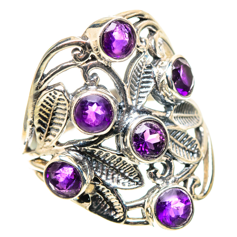 Faceted Amethyst 925 Sterling Silver Ring Size 6.5 (925 Sterling Silver) RING137427