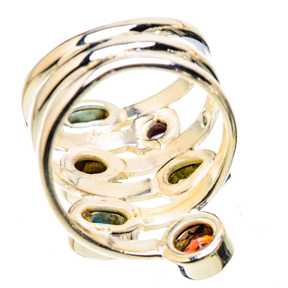 Ana Silver Co Garnet, Amethyst, Peridot, Blue Topaz, Smoky Quartz Ring Size 6.5 (925 Sterling Silver)