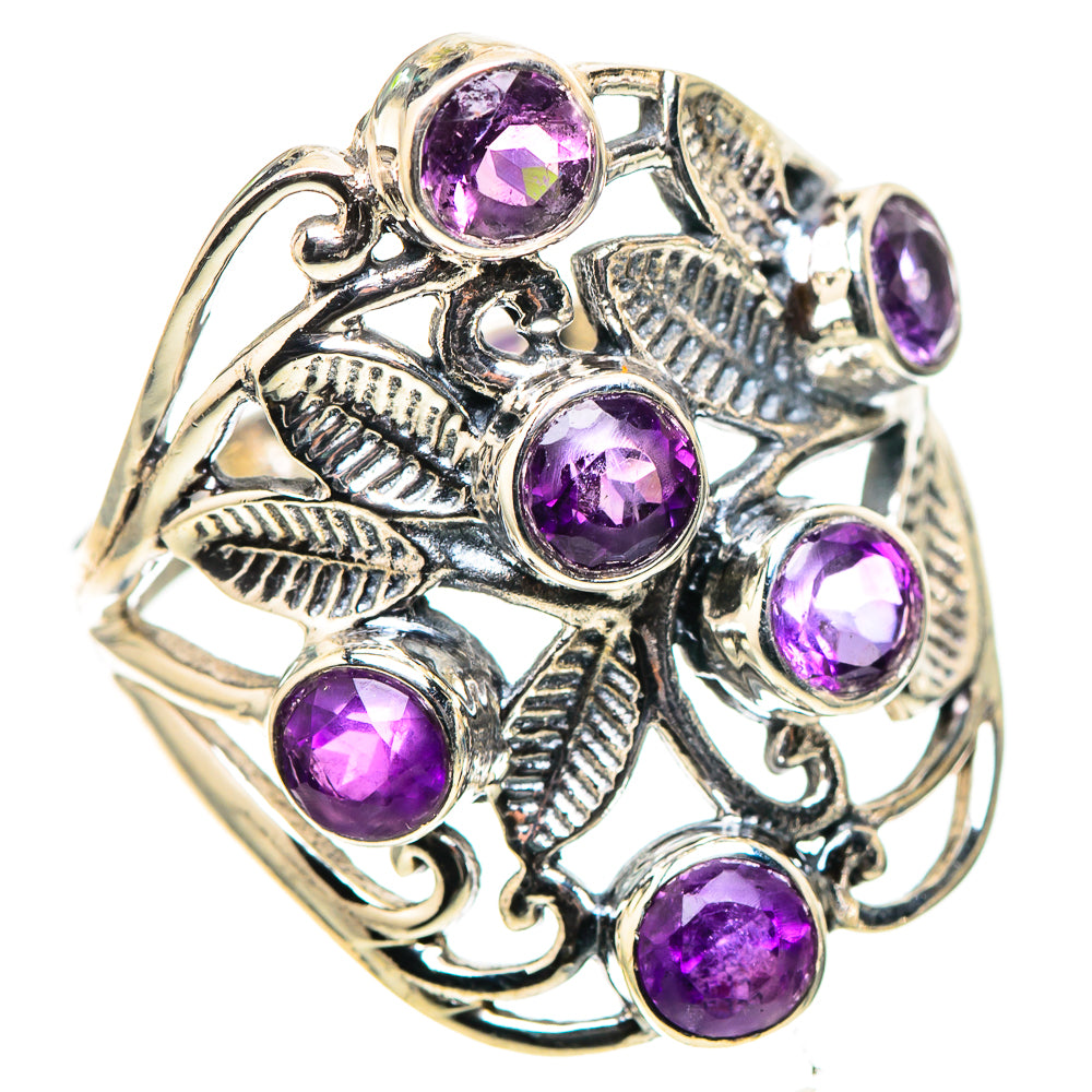 Faceted Amethyst 925 Sterling Silver Ring Size 8 (925 Sterling Silver) RING137388