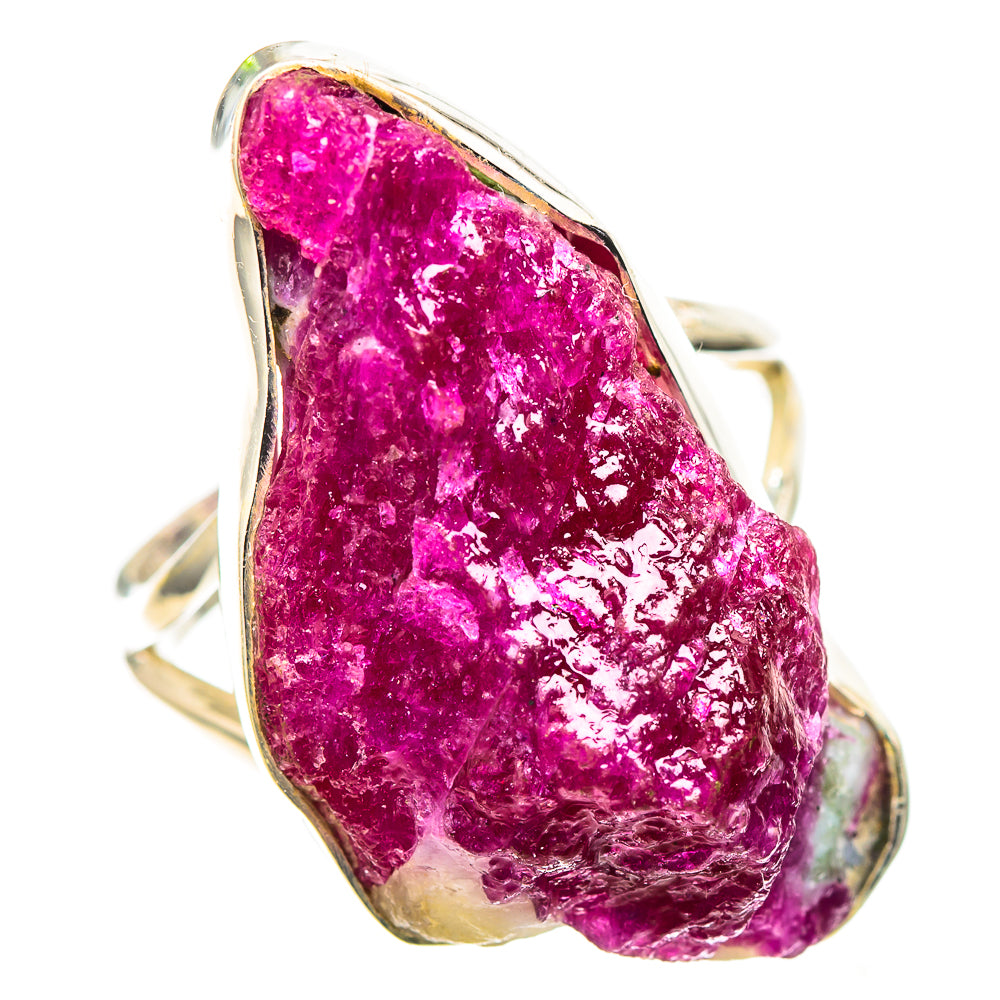 Large Rough Pink Tourmaline Ring Size 8 (925 Sterling Silver) RING136923