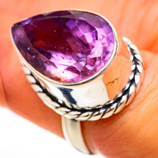 Faceted Amethyst Ring Size 6.5 (925 Sterling Silver) RING134666